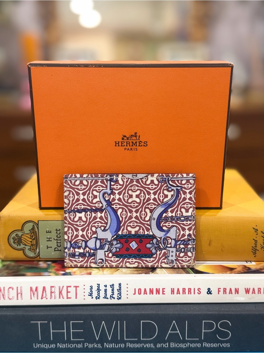 Hampton Road Designs Upcycled Hermès Silk Cardholder with Hermes Box